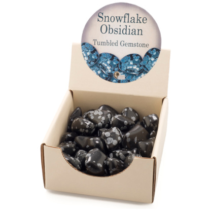 Snowflake obsidian tumbled gemstones