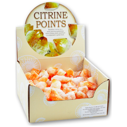 Citrine Points display box