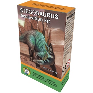 Stegosaurus excavation kit box