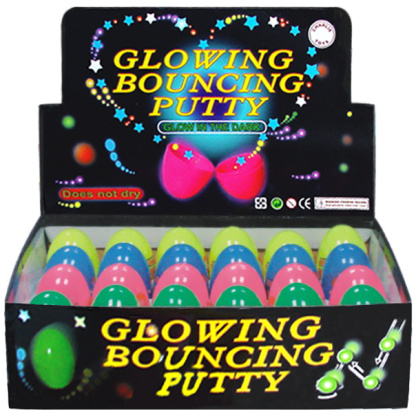 Glow bouncing putty display