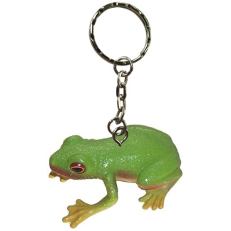 Red-eyed green tree frog keychain