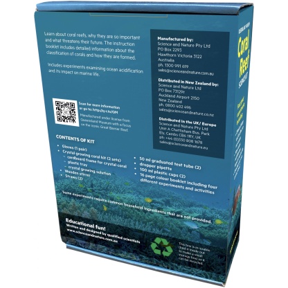 Coral Reef science kit back of box
