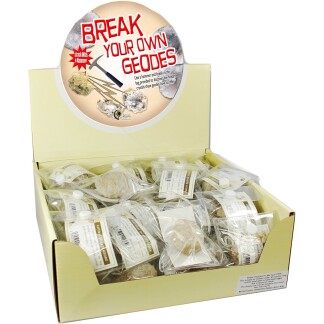 Break open geodes display