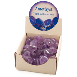 Amethyst tumbled gemstones