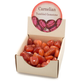 Carnelian tumbled gemstone