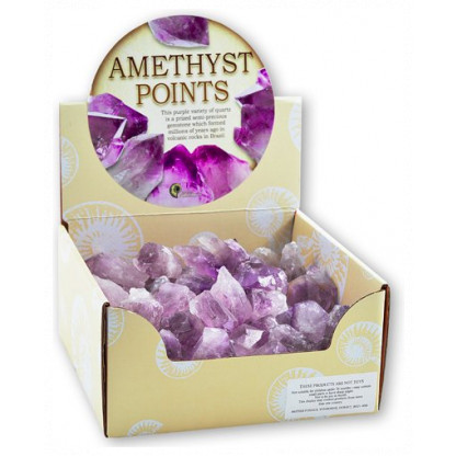 Amethyst points display box