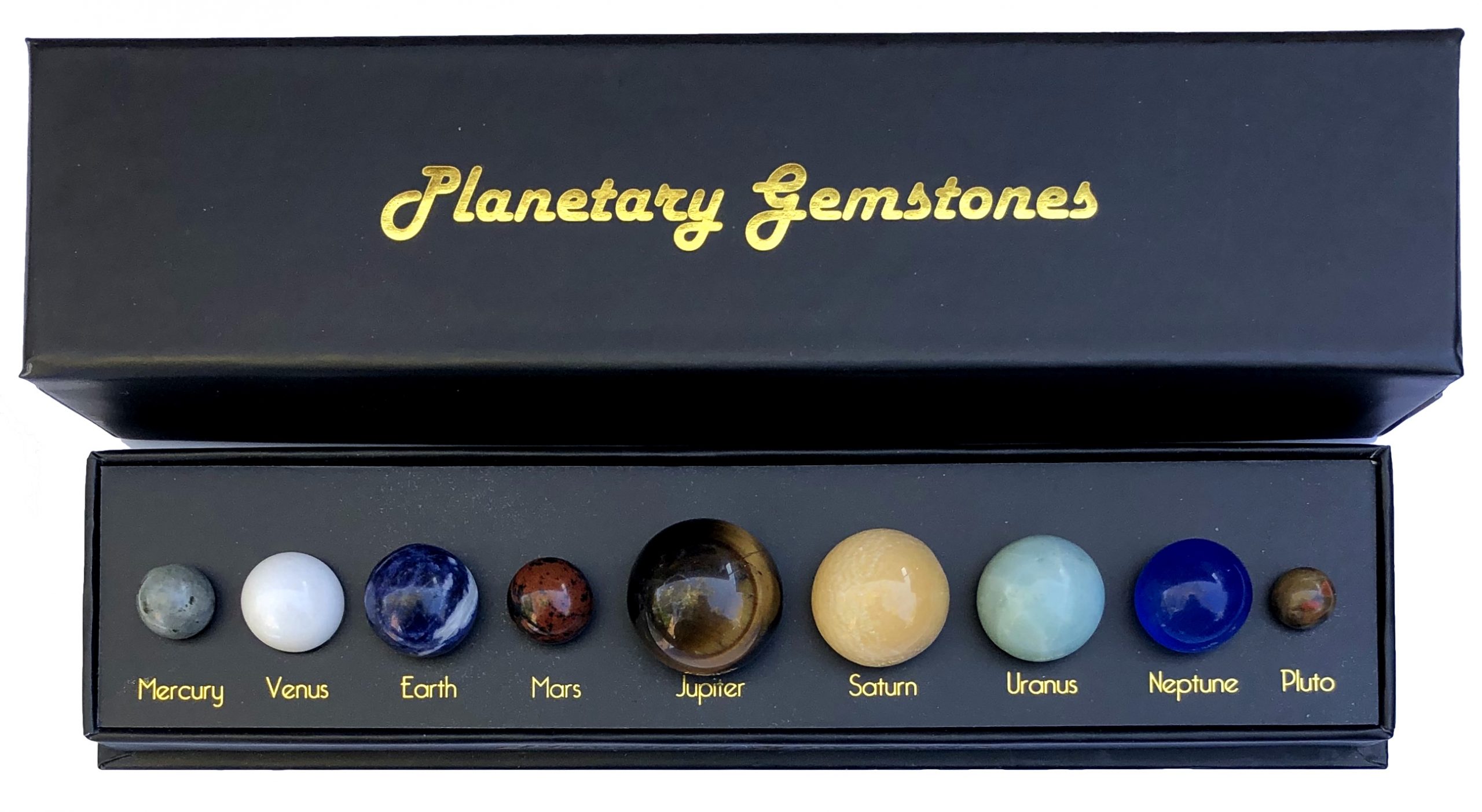 9 planets unique gift box gemstones