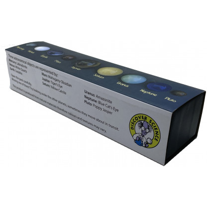 3300 3 This beautiful Planetary Gemstones gift box shows off the planets in relative size - Jupiter is the largest and Pluto the smallest.