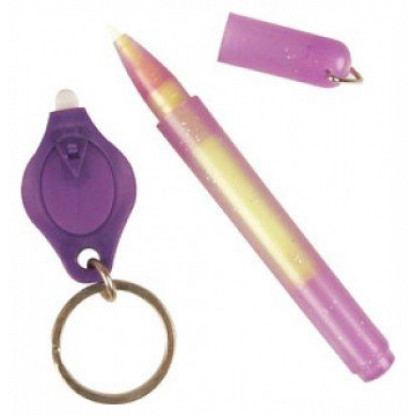 5006 2 With this special marker pen you can write secret messages that can only be read under a UV light.