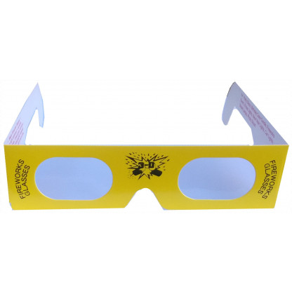 5014 1 Put on these cardboard framed glasses and look at a light source and see a spectacular effect.