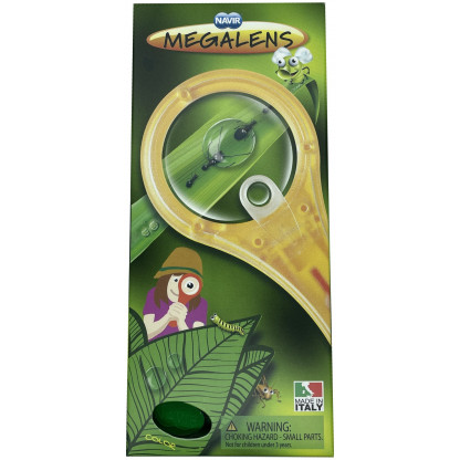 7020 6 scaled Megalens is a magnifying lens containing a second high-powered magnifier, the handle opens to make a stand.