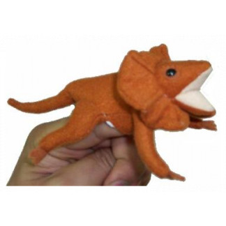 Frilled Lizard finger puppet
