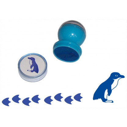 75712 1 1 Little Penguin stampers. The base end stamps out the animal and the top end is a roller stamp that prints the animal’s footprint.