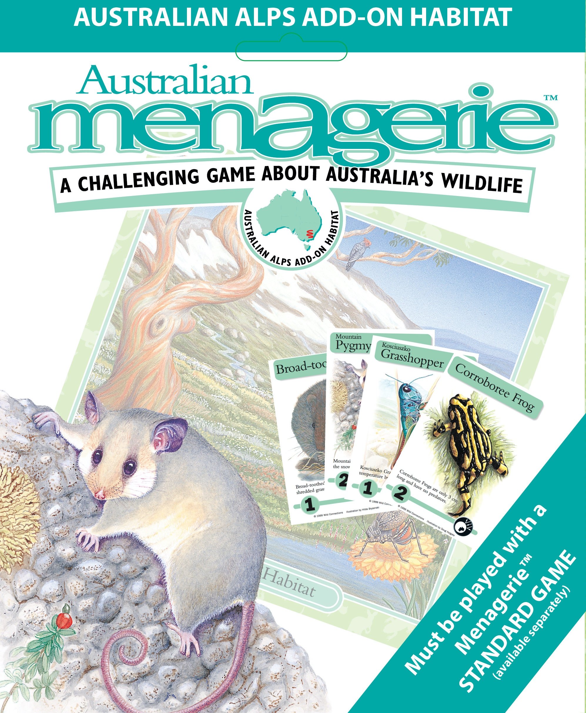 CHALLENGING BOARD GAME ABOUT AUSTRALIA'S WILDLIFE AUSTRALIAN MENAGERIE 