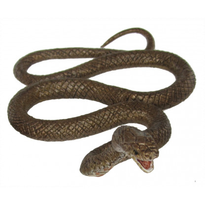75472 Plastic animal replica of a brown snake, Fitted with a barcode sticker and supplied in boxes of 6.