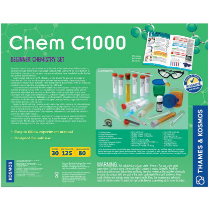 640118 1 Chem C1000 Chemistry Set prepares you for a lifetime of fascination with chemistry through 125 diverse experiments.