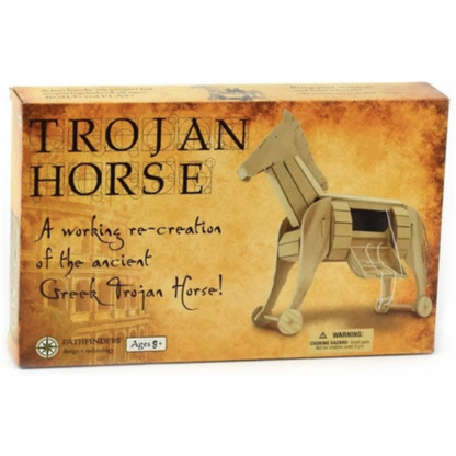 6733 1 Based on drawings and written records, this Trojan Horse model allows you to re-create one of the most epic tales of ancient Troy – although on a much smaller scale.