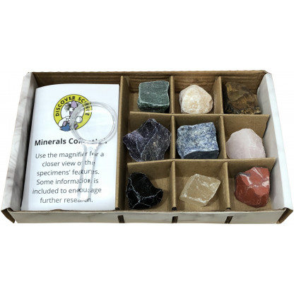 Inside minerals collection box
