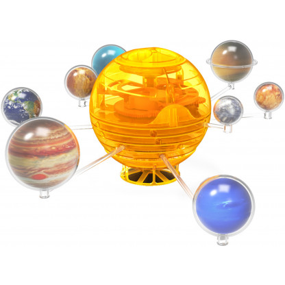 550037 OrbitingSolarSystem Model The Orbiting Solar System kit allows you to create a a mechanical model of the solar system. Wind it up and watch the planets revolve around the sun.