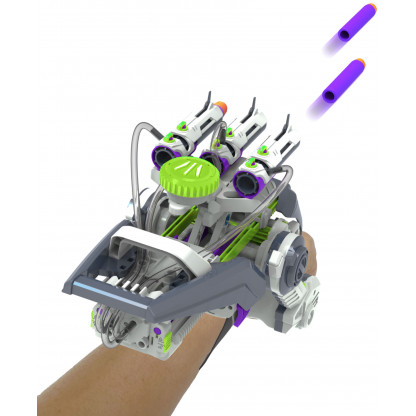 620502 6 Ultra Bionic Blaster is an ingenious way of learning  engineering.  Construct an air-powered robotic glove that launches safe foam darts.