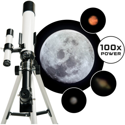 The Thames & Kosmos Telescope is a refractor type telescope for viewing the Earth, the Moon and beyond.