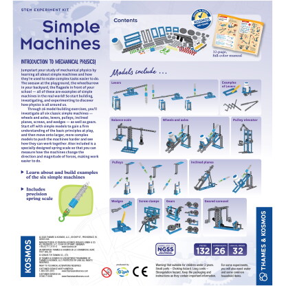 665069 2 Simple Machines science kit is your introduction to the study of mechanical physics by learning all about simple machines and how they’re used to make complex tasks easier to do
