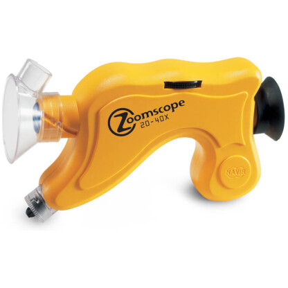 8050 1 Zoomscope is a portable microscope with illuminating torch, zoom from 20 to 40 magnification.