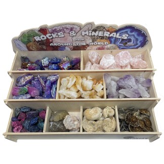 Rocks and Minerals display unit