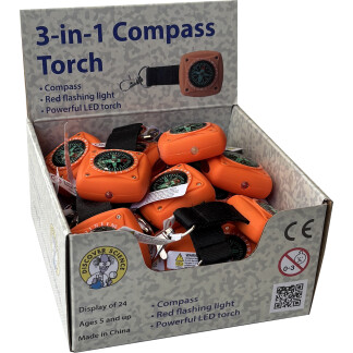 3-in-1 Compass Torch display