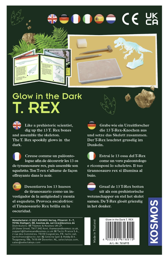 Glow in the Dark T-Rex (pack of 5) 2 616915 Glow in the Dark T-Rex (pack of 5) - Image 2